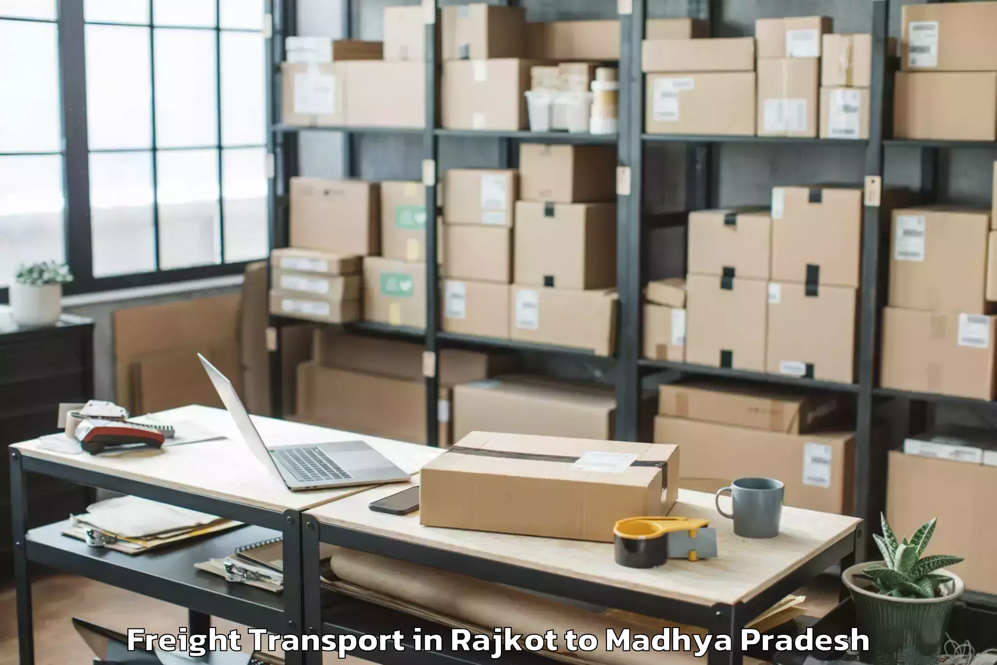 Efficient Rajkot to Ganj Basoda Freight Transport